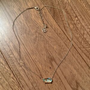 Kendra Scott Gold Necklace with Crystal Pendant